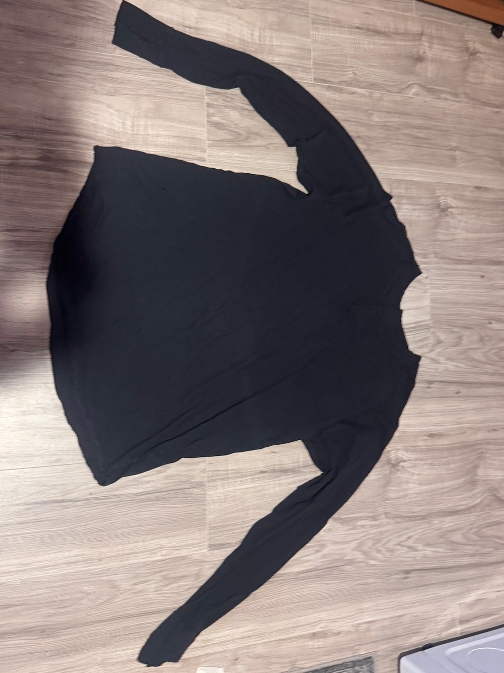 We The Free Black Long Sleeve oversized Crewneck Top